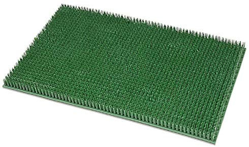 emmevi Paillasson en caoutchouc imitation herbe synthétique antidérapant, épaisseur 2 cm grattoir à boue, modèle Gazon 40 x 60 cm
