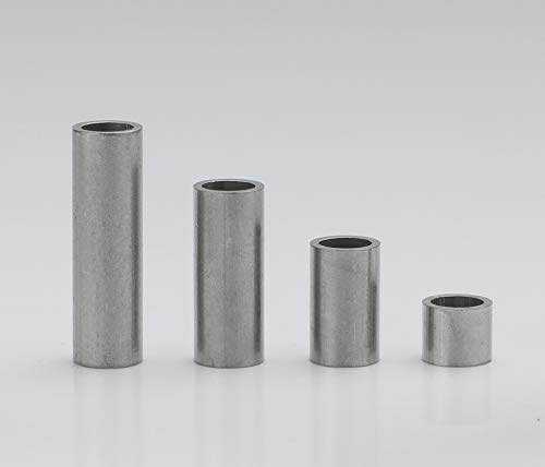 Edelstahl Distanzhülsen, Abstandshülsen – ohne Innengewinde, M4 Schrauben beweglich durchsteckbar – 6 x 4.4 x 0.8 mm (Außen x Innen x Wandstärke) – 50 Stück, Länge 20 mm