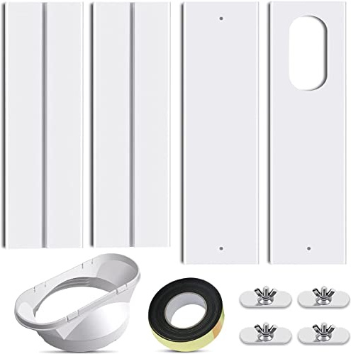Window Seal, Adjustable Mobile Air Conditioning Sliding Window PVC Seal Kit for Portable Air Conditioners with 5.9/15cm AC Air Conditioning Diameter Hose (95-190cm)