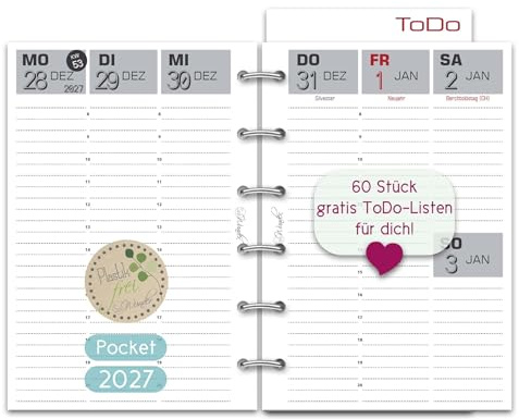 SinnWunder / 2027 / Wochen-Kalendereinlage/Größe Pocket/BasicSinn