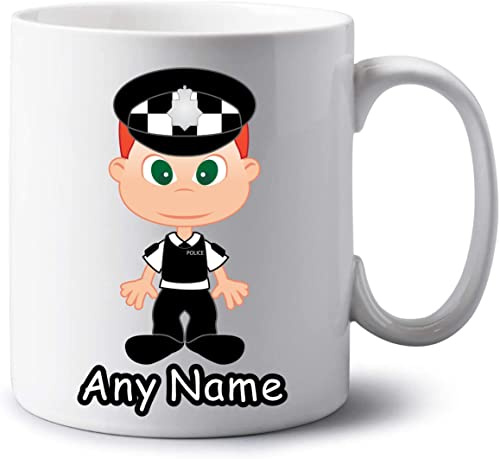 Police Gifts For Men - Personalised Jumbo Giant 20oz Police Mug Tea Coffee Cup - Male Police Officer Policeman Novelty Gifts Presents Idea (Redhead)