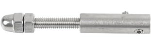 WANGZEYU Drahtseilklemme Kabelgeländer-Drahtseil 1,5/2/3/4/5/6/8 mm Gewindebolzen-Spannungsendbeschlag Knebelankerklemme mit Sechskant-Madenschrauben Seilklemme(12mm 1pcs)