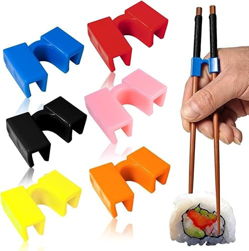 12 piezas de palillos reutilizables, palillos de colores, para entrenadores, chopsticks reutilizables, bisagras de palillos de entrenamiento para adultos, principiantes, entrenadores o estudiantes