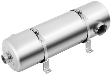Edelstahl Poolwärmetauscher, 25 Rohre für Schwimmbäder und Whirlpools 60 kW