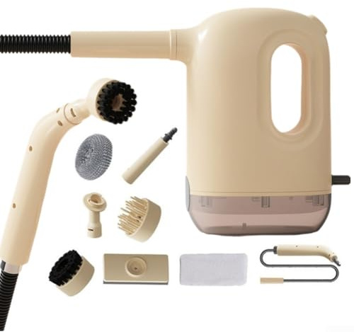 Nettoyeur vapeur sous pression portable 1200 W haute pression, avec réservoir d'eau de 300 ml et kit d'accessoires 8 pièces, pour enlever les taches multi-surfaces, pour cuisine, enlever les taches