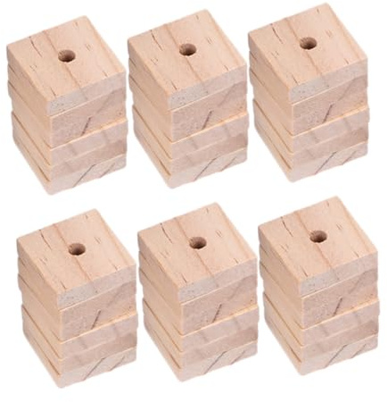 JOINPAYA 120stücke Holzkaublöcke Für Papageien Kauspielzeug Aus Unbehandeltem Holz Befestigung Für Vogelkäfige Geeignet Für Graukakadus Nymphensittiche Unzertrennliche Und Aras Für Bastelpr