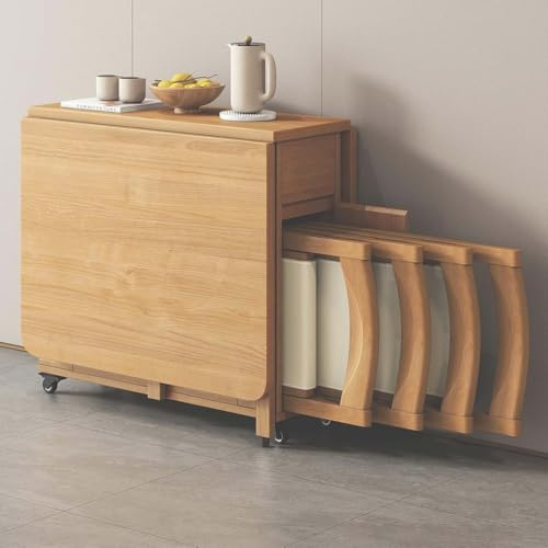 Juego de mesa de comedor extensible con cajón de almacenamiento y 4/6 sillas, fácil montaje para comedor, cocina, sala de estar, ideal para reuniones familiares