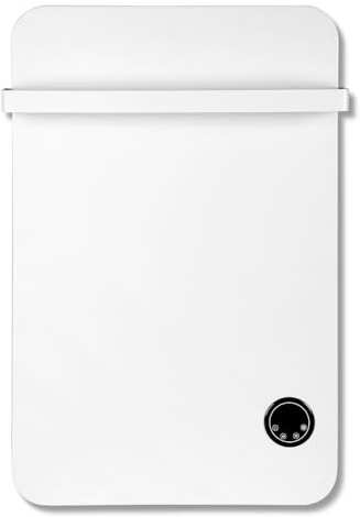 Monucep Badheizkörper 45x70 cm, 400W WiFi Handtuchheizkörper mit Display, Infrarot Bad-Heizkörper Handtuchwärmer, Wandheizkörper, inkl. 1 Handtuchhalter Weiß