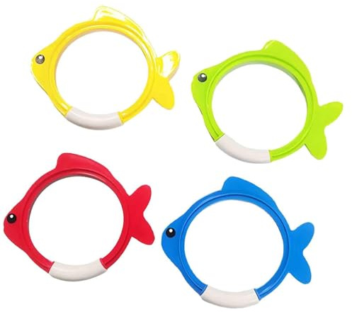 ICDKOYK Juego de Anillos de Buceo para Piscina, Anillo natación para niños, Piscina subacuática, Juguetes Buceo para Juegos acuáticos, Juguetes baño, para niños, Anillos natación