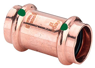 Pressfittinge T-Stück, 45° Bogen, Kappen, Muffen, 90° Bogen, Winkel Pressfittings Reduziermuffen Kupfer Rohrverbindung (Muffe - 18 mm)
