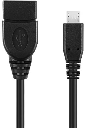 conecto CC20027 USB-OTG Adapter-Kabel, Micro-USB 2.0-Stecker auf USB-Buchse Typ A, (1 Stück), 0,15m