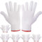 Guantes de protección ligeros unisex de punto de algodón grueso para hacer con seguridad tareas de reparación, barbacoa, cortar; buena capacidad de sujeción y resistentes (6 pares)