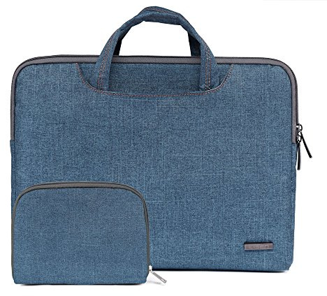 fdsmall 11.6 Inch Laptop Case, Canvas Computer Bag Case, Protective Notebook Case, Briefcase Cover, Carrying Case, Compatible with MacBook Air, MacBook Pro, Tablet PC, Ultrabook, Netbook (deep blue)