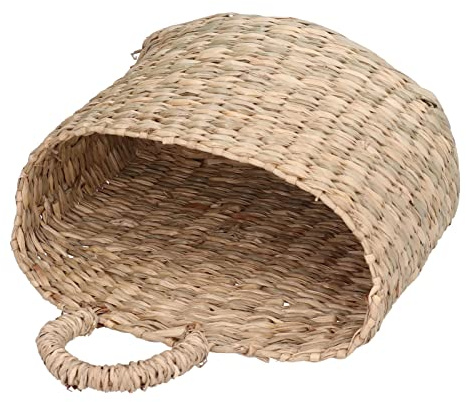 Hängender Korb aus Seegras, Gewebter Aufbewahrungskorb Zum Aufhängen an der Wand, Zum Aufhängen an der Wand, Aufbewahrungskorb, Dekorativer Boho-Organizer für die Dekoration zu Hause und Im Garten
