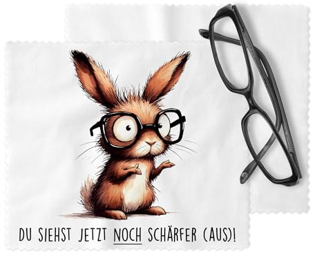 Brillenputztuch Du siehst jetzt noch schärfer aus Mikrofasertuch Display Reinigung