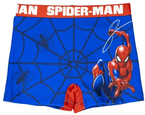 Marvel Spider-Man Bañador para Niño, Comic Spider Shorts de Baño Boxer, Bañador de Natación para Niños, Tallas 3 a 7 Años (FR/ES, Edad, 7 años, Regular, Azul)