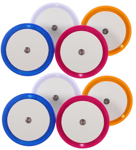 Mikikit 8stücke Nachtlicht Zum Einstecken Led Mit Weißem Licht Dimmbar Für Schlafzimmer Sensor-wandleuchte Für Kinderzimmer Und Flure Energiesparend Und Langlebig