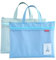 A4 Dokumententasche Zip Beutel, 2 Stück Tragetasche Nylon Mesh Beutel Wasserdichte Doppel-Reißverschluss Klein Etiketten Schüler Büro Liefert Reisetasche (Blau Grün)