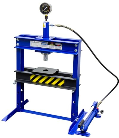 Pressa da officina 12t blu – pressa da tavolo manuale industriale 12 tonnellate idraulica pompa manuale con manometro