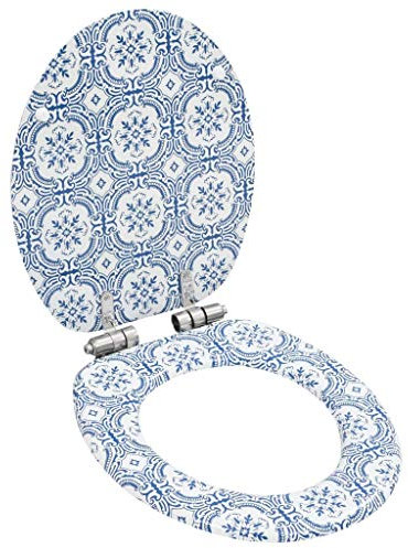 XCHSXYL Siège de Toilette WC avec Couvercle à Fermeture Douce en MDF et Porcelaine