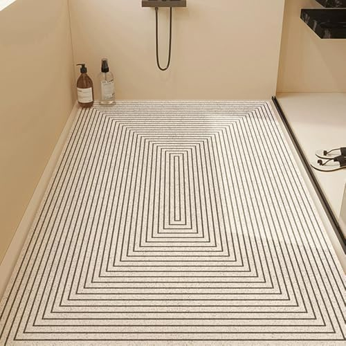Surwin Duschmatte rutschfest 90x90cm Antirutschmatte Dusche, Schnell Trocknend Badematte Duschmatten PVC-Luffa Weich Komfort mit Ablauflöchern | Badewannenmatte Nassbereiche