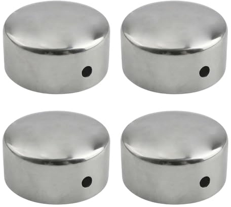 4PCS Stainless Steel Handrail End Caps Round Hand Rail End Cover for 45mm Diameter Handrail Staircase Steps