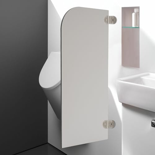 DHQCQL Urinario divisor, 40 x 90 cm, pared púbica, pared para hombres, urinario, protección visual para lugares públicos, escuelas, oficinas (ángulo redondo)