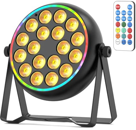 80W RGBW LED Par Strahler, RGB Scheinwerfer Discolicht 4 in 1 Partylicht Bühnenlicht für Partyraum Hochzeiten Halloween Weihnachte [Energieklasse E]