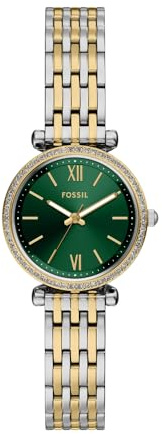 Fossil Carlie Damen 28MM Zweifarbige Edelstahluhr, ES5439