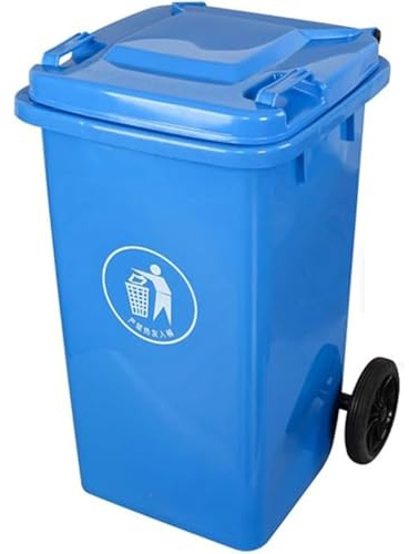 UCKYSU Contenedor Basura Exteriores 100 120 240 Litros Resistente Comercial For Porches Patios Terrazas Más(Blue,100L)