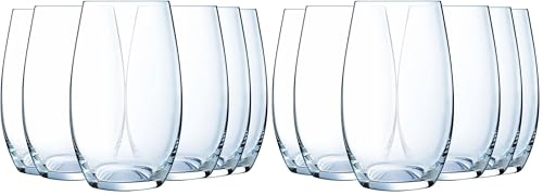 Luminarc - Collection Menades - 6 verres à eau 40 cl - Fabriqués en France - Emballage renforcé (Lot de 2)
