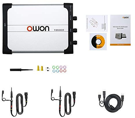 OWON VDS1022I Oszilloskop Virtual Dual-Channel Bandbreite von 25Mhz USB-Isolation 100MS/S Abtastrate Oscilloscope