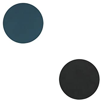 Lind DNA Double Circel Glasuntersetzer, Leder, Blau/Schwarz, 10 cm