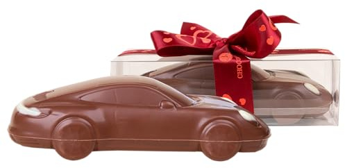 CHOCOLISSIMO - Liebes Geschenk - Auto aus Schokolade - Porsche 911 Carrera - Jahrestag, Geburtstag, für Frauen, Männer, Papa, Partner, Freund, Boyfriend, Autoliebhaber