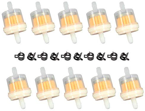 AISEN 10x Benzinfilter Kraftstofffilter 6mm 8mm Filter Universal PKW KFZ Motorrad Roller Auto mit Clip