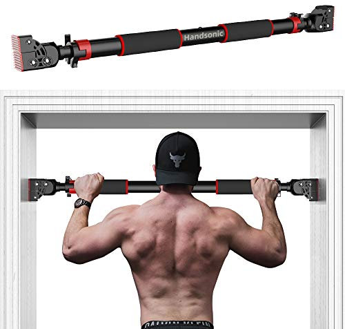 HANDSONIC Klimmzugstange mit Verlängerten Griffen - ABS-Matten, Keine Spuren Türreck für den Eingangsbereich