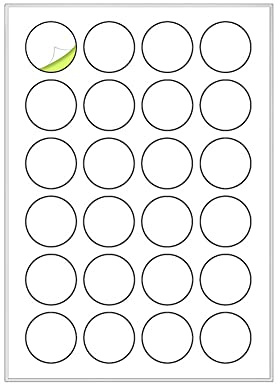 Paper24 2400 Etiketten selbstklebend rund 40 mm, 100 Blatt mit 24 Aufkleber, Adressaufkleber auf DIN A4 Seite, Adressetiketten