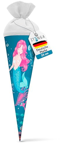 itenga Cornet surprise sirène avec fermeture en feutre - 35 cm
