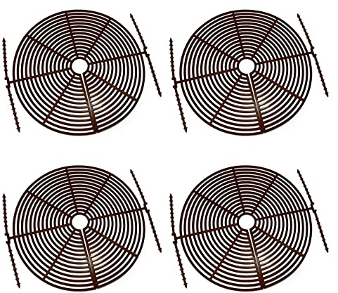 4er Set Blumentopfgitter Kunststoff Pflanzenschutzgitter Braun Blumentopfschutz Ø 30 cm Schutz Haustiere Kinder Pflanzen