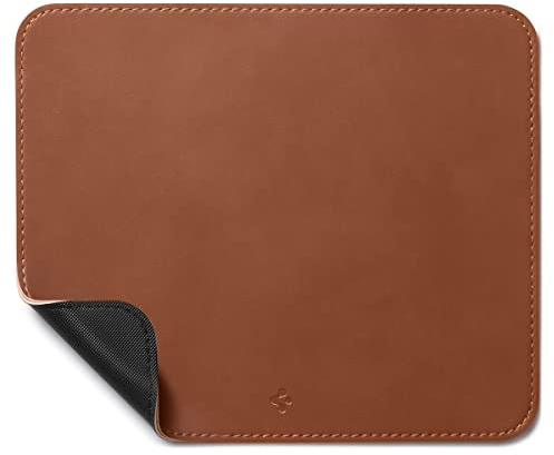 Spigen Mouse Pad Velo Vegan PU Leather with Non Slip Rubber Mat - Brown