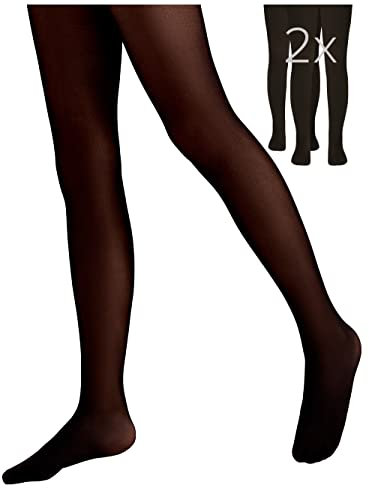 Conte elegant Princess Schicke Kinderstrumpfhose - Alltagsstrumpfhosen - Ballettstrumpfhosen - Ballett Strumpfhose Kinder - Tanzstrumpfhose für Mädchen - 40 DEN - 128-134 - Nero - 2 Stück