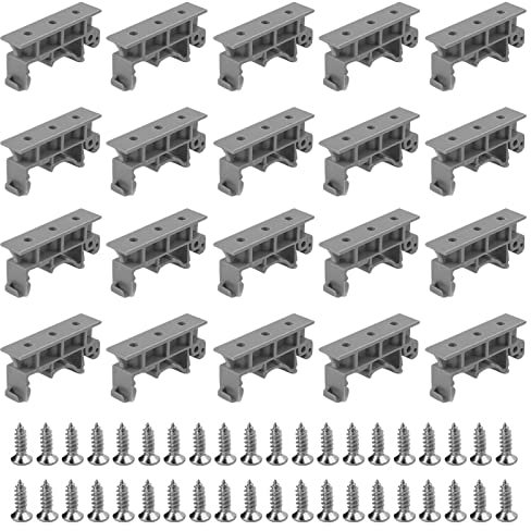 20 Pièces Support De Montage PCB C45 Montage Sur Circuit Imprimé DIN Adaptateur Pour Rail PCB DIN Rail PCB DIN Support Convient Pour Rail De Montage DIN C45,10 Ensembles 35mm (Gris)