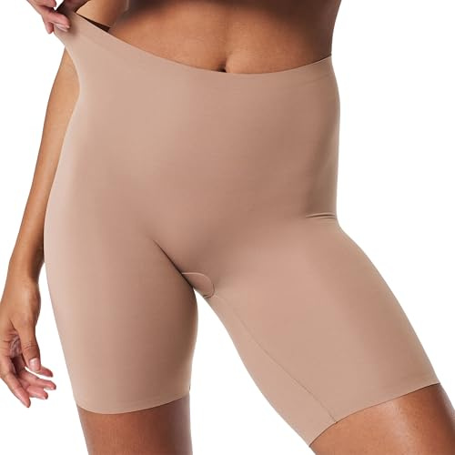 SPANX SPANXsmooth Fit-To-You Mid-Thigh Shorts, Cafe Au Lait, One Size