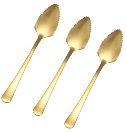 OUNONA 6 Pièces 304 stainless steel acier inoxydable café manipulation eat cuillères à dessert cuillère à pamplemousse mignonne cuillère à mélanger à beurre vaisselle