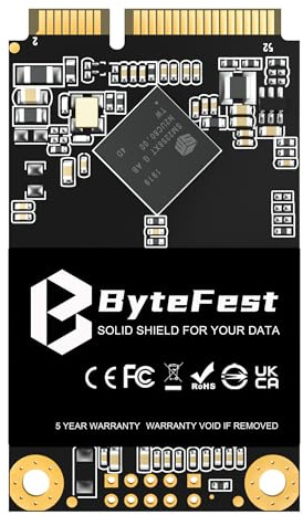 ByteFest SSD 512GB mSATA Mini SATA III 6Gb/s Unità a Stato Solido Interno(30x50mm), 3D NAND, Aggiornamento dello spazio di archiviazione per laptop e desktop