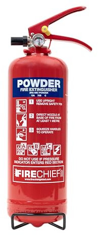 Firechief Core ABC Powder Fire Extinguisher 2kg - Small Fire Extinguisher Quick and Easy to Use - Multipurpose Use - Kitemark Certified to BS EN 3 - CXP2 Model