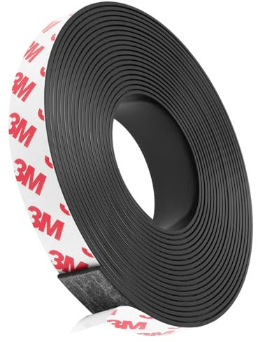 Flintronic Magnetband Selbstklebend, 2M Magnetstreifen für Fliegengitter und Moskitonetze, Ferroband Magnetband mit Starker Kleber, Fliegengitter Magnet Zuschneidbar für Küche, Schule, Büro