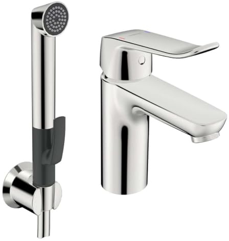 HANSA HANSACARE Waschtischarmatur mit Funktionshandbrause, Ausladung 114 mm, chrom, 46282206