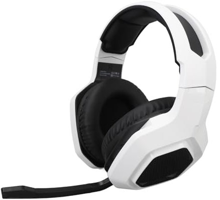 Casque de Jeu sans Fil, compatibilité Pratique Casque de Jeu Disposition Intuitive des Boutons pour Le Bureau (White)