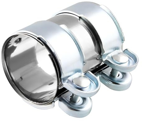 Auspuff Rohrverbinder Doppelschelle Rohrverbinder Abgasrohrverbinder Auspuff Klemmschelle Auspuffschelle Auspuff Schellen Klemmen Auspuffrohrklemme Edelstahl Turbo Schalldämpfer Bandschelle
